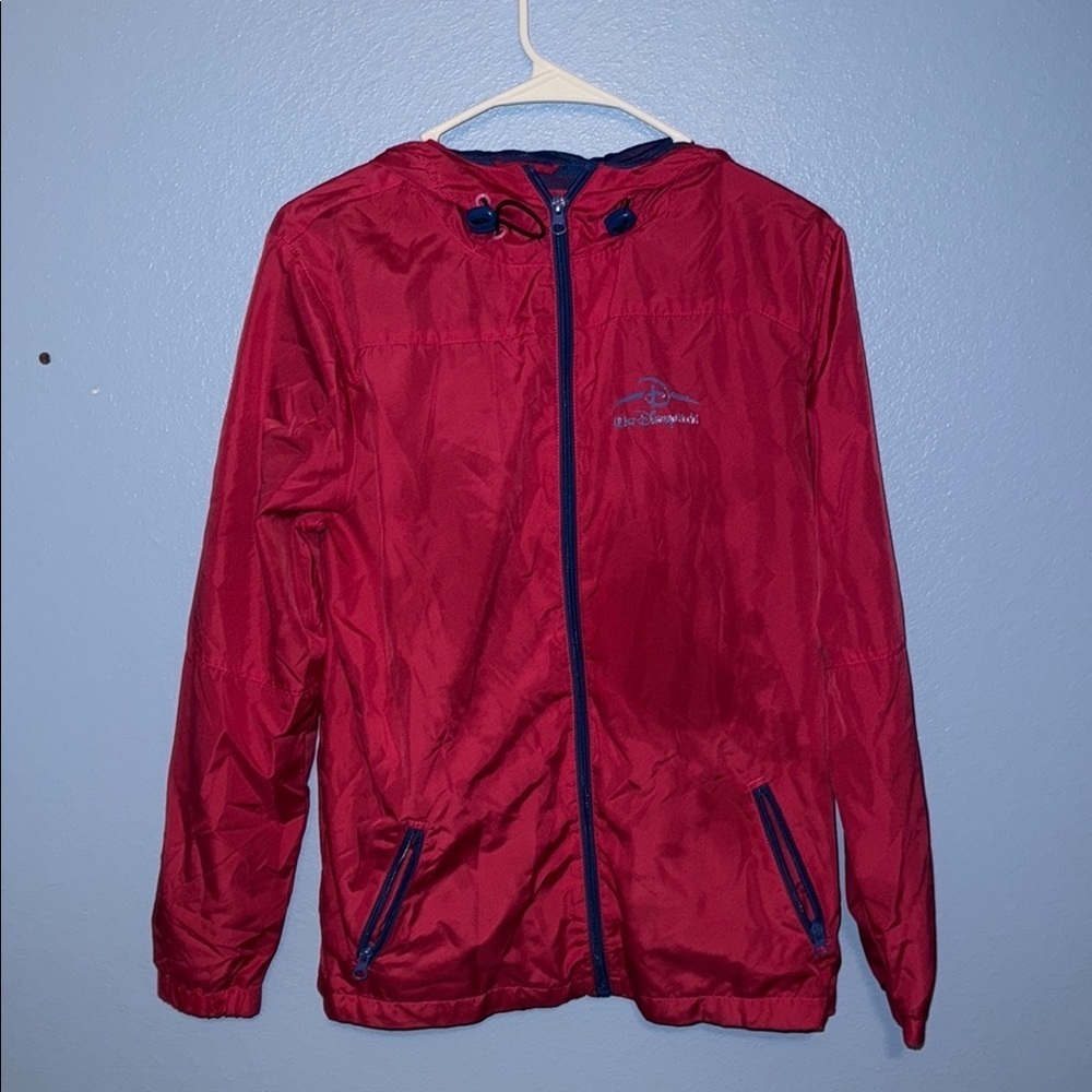 Disney Parks WDW Pink Rain Jacket with Blue Logo - Medium - B6